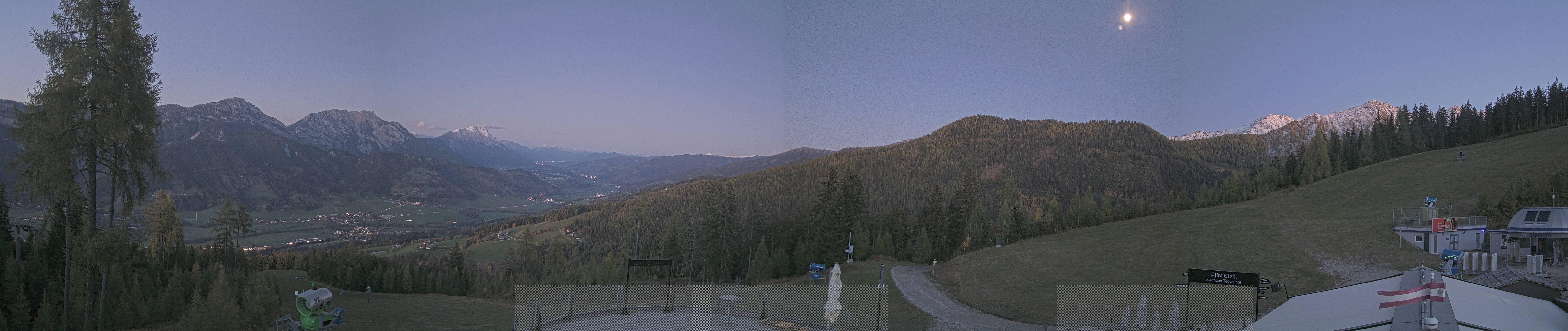 Archiv Foto Webcam Hauser Kaibling - Blick ins Ennstal von der Knapplhütte