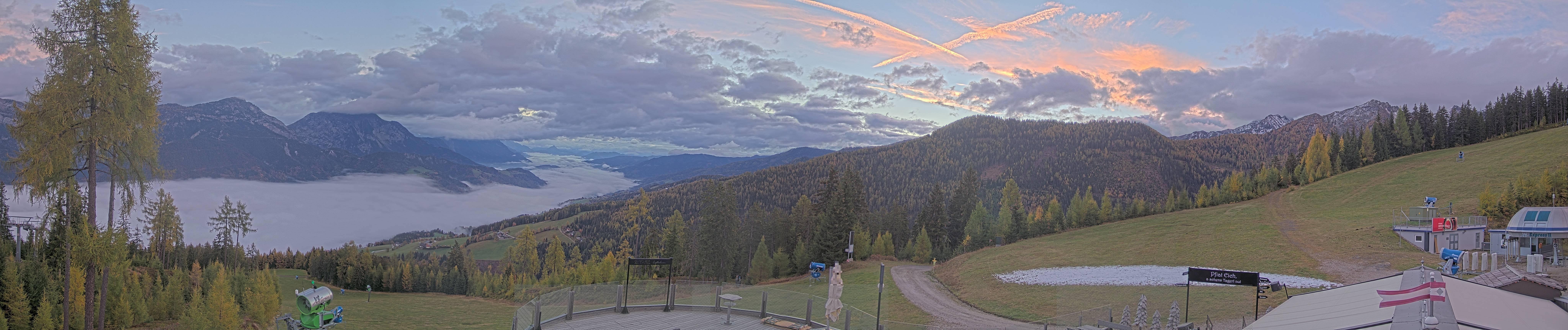 Archived image Webcam Hauser Kaibling - View towards valley Enns