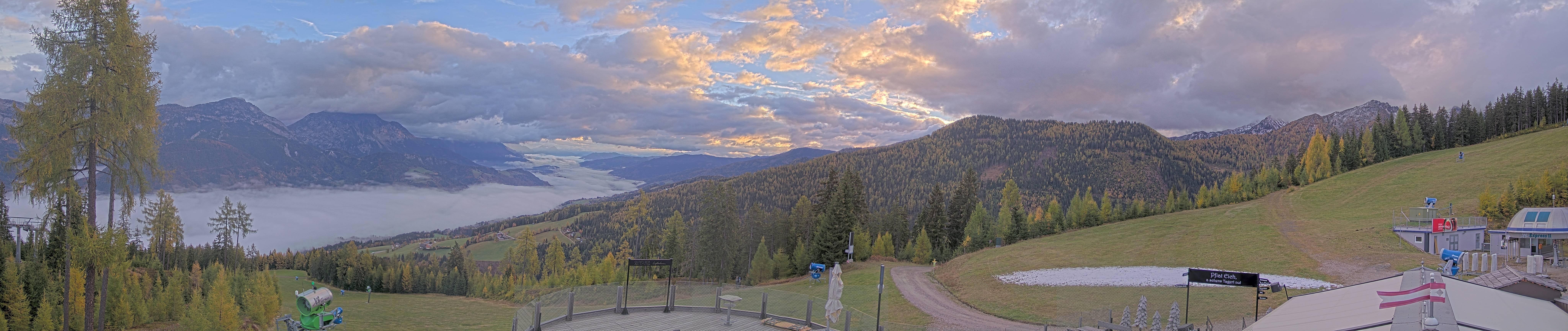 Archived image Webcam Hauser Kaibling - View towards valley Enns
