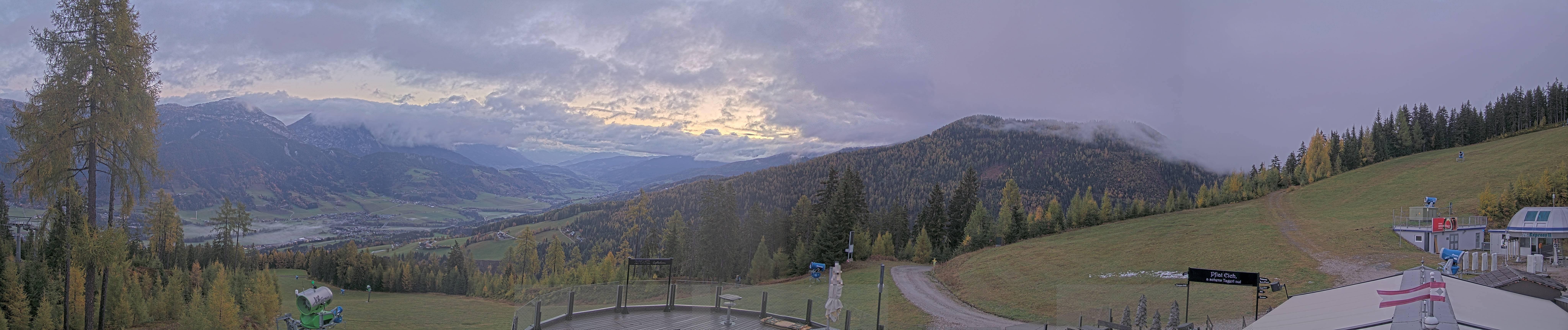 Archiv Foto Webcam Hauser Kaibling - Blick ins Ennstal von der Knapplhütte