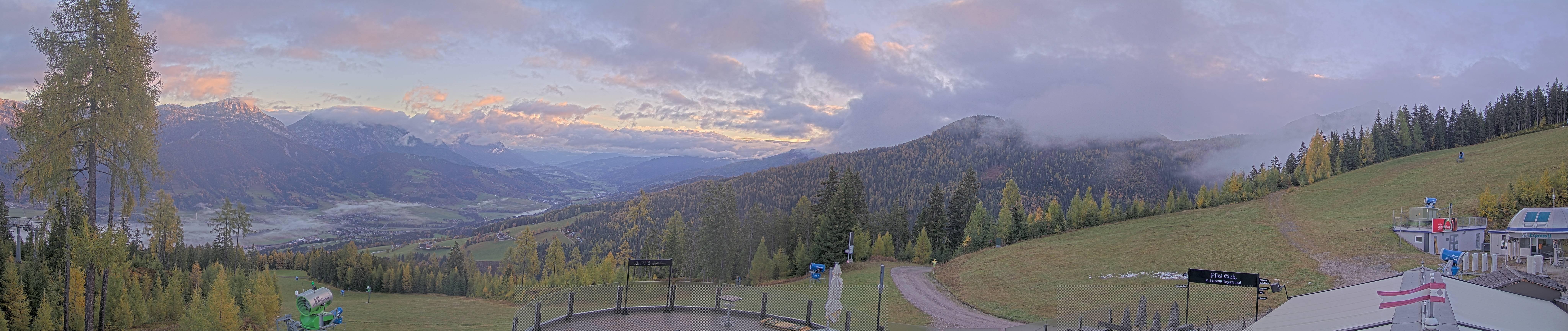 Archiv Foto Webcam Hauser Kaibling - Blick ins Ennstal von der Knapplhütte