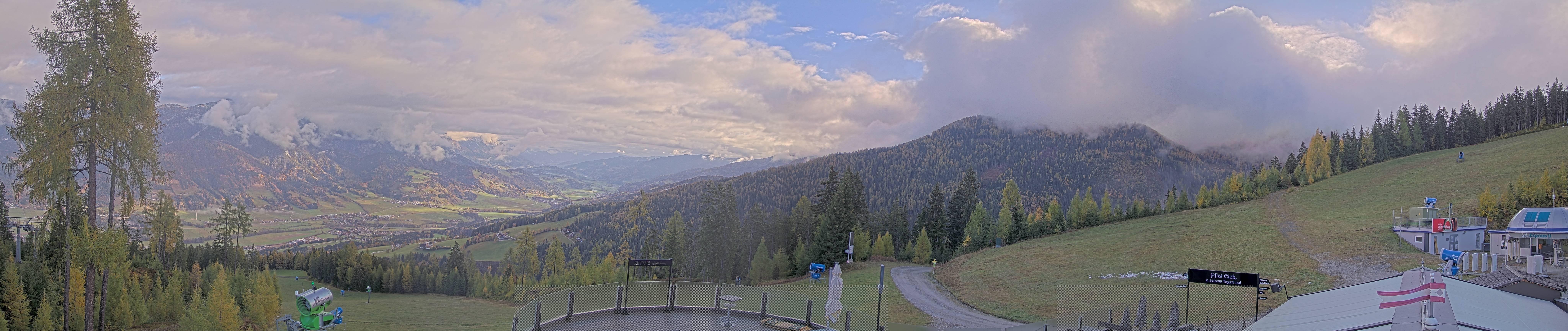 Archiv Foto Webcam Hauser Kaibling - Blick ins Ennstal von der Knapplhütte