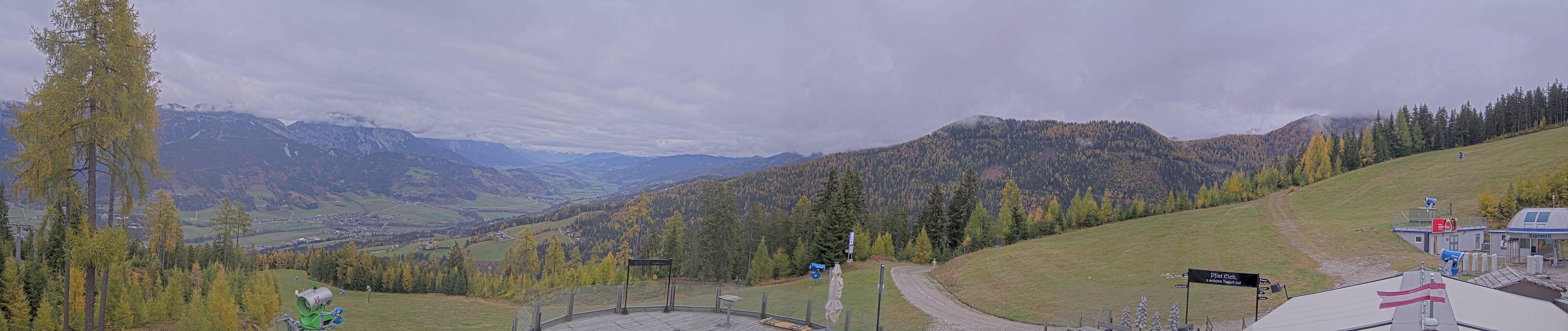 Archiv Foto Webcam Hauser Kaibling - Blick ins Ennstal von der Knapplhütte