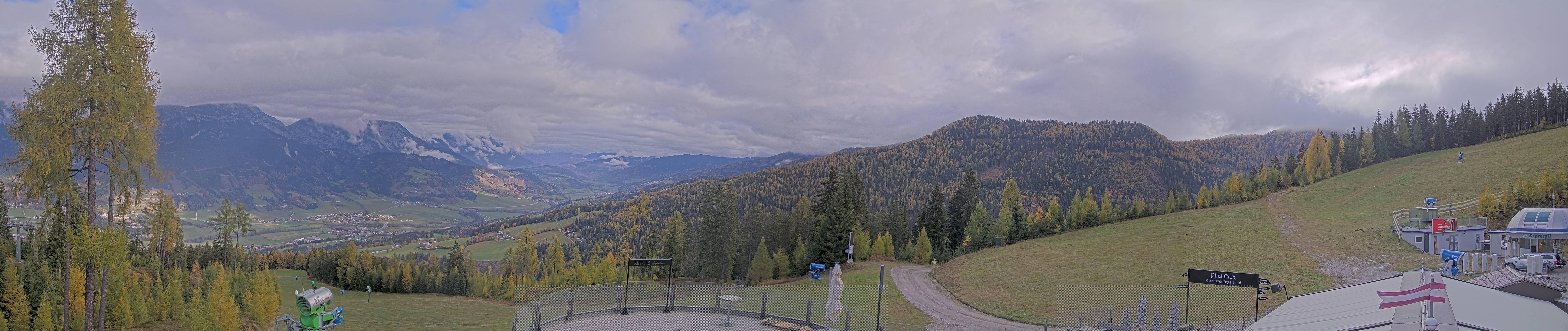 Archiv Foto Webcam Hauser Kaibling - Blick ins Ennstal von der Knapplhütte