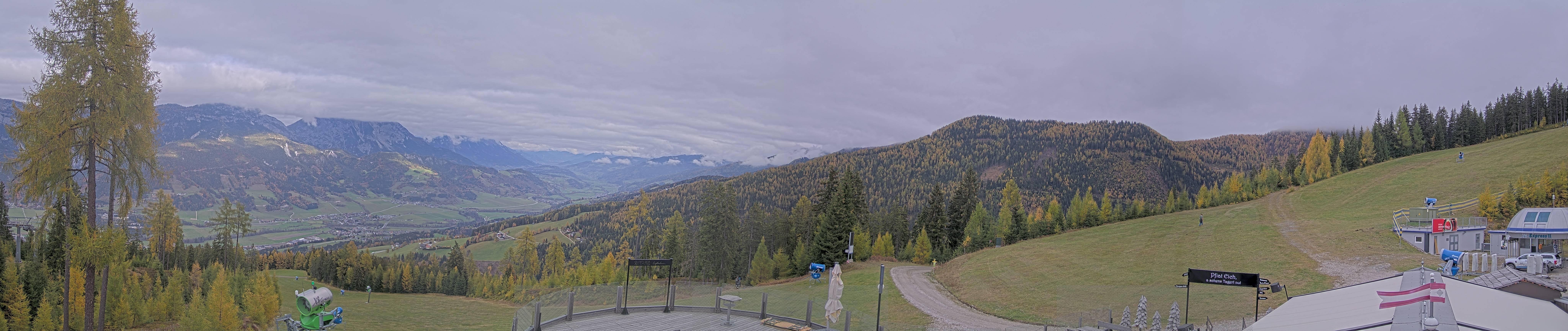Archiv Foto Webcam Hauser Kaibling - Blick ins Ennstal von der Knapplhütte