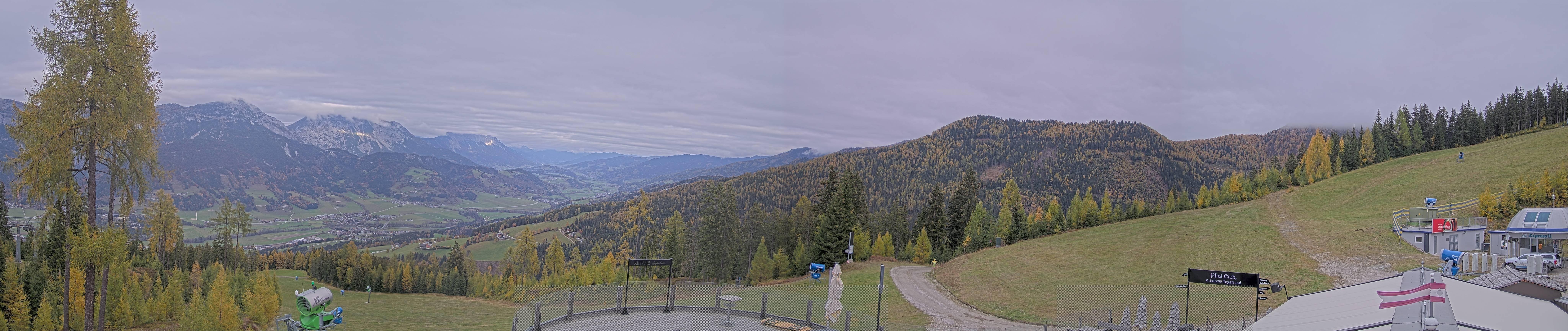 Archiv Foto Webcam Hauser Kaibling - Blick ins Ennstal von der Knapplhütte
