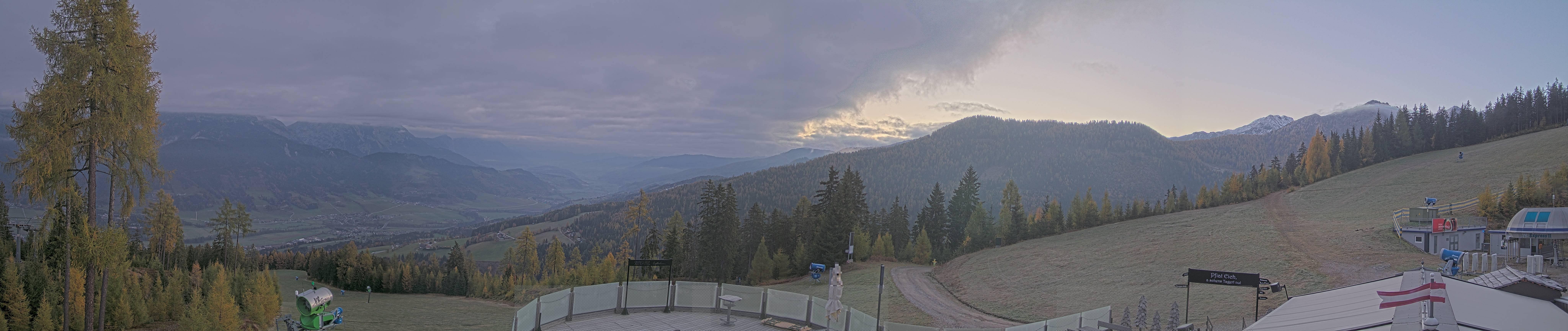 Archiv Foto Webcam Hauser Kaibling - Blick ins Ennstal von der Knapplhütte