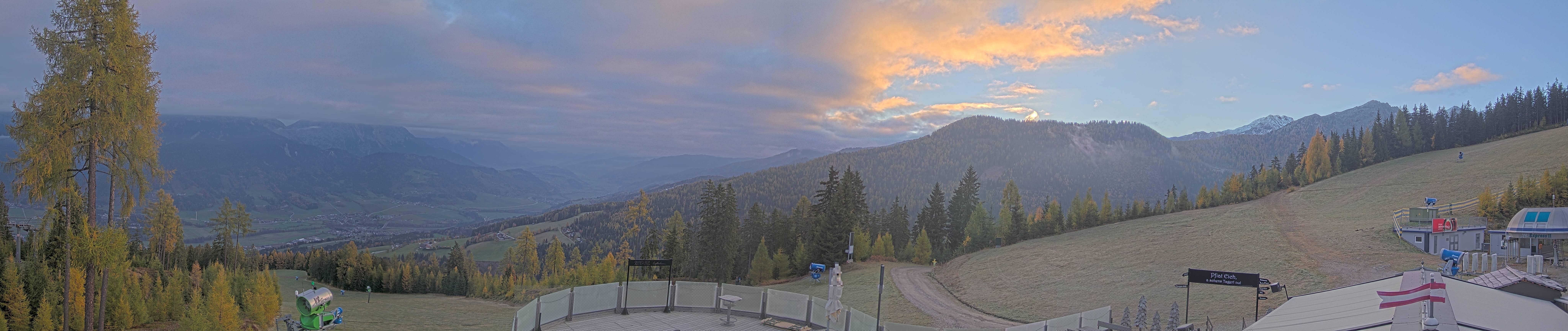 Archiv Foto Webcam Hauser Kaibling - Blick ins Ennstal von der Knapplhütte