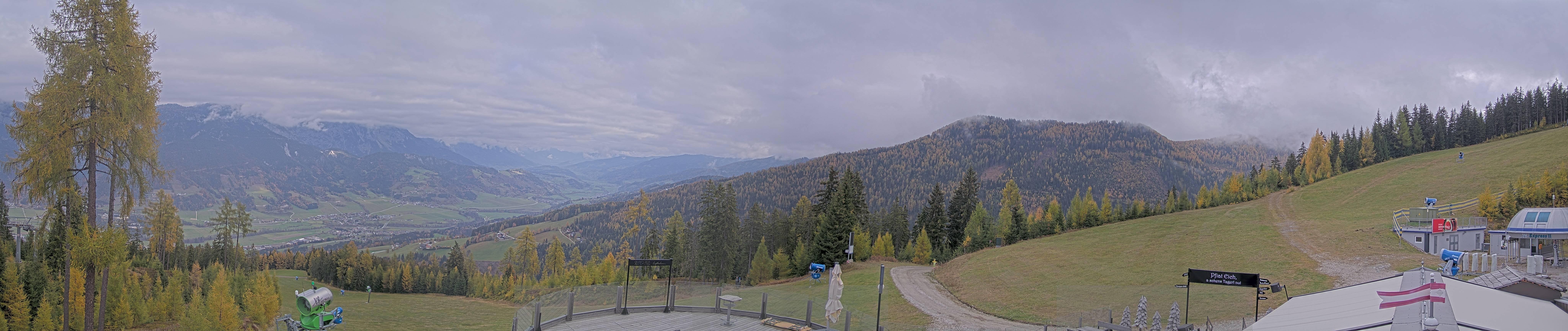 Archiv Foto Webcam Hauser Kaibling - Blick ins Ennstal von der Knapplhütte