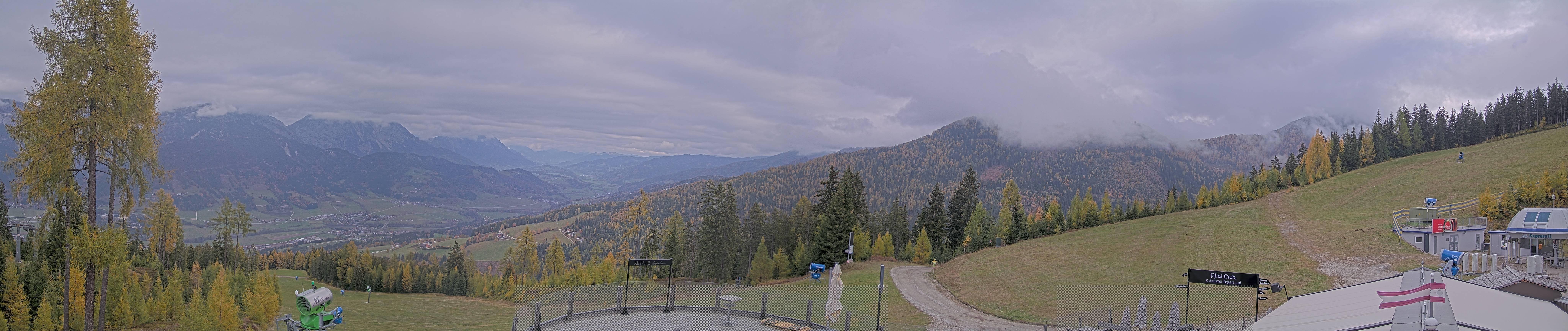 Archiv Foto Webcam Hauser Kaibling - Blick ins Ennstal von der Knapplhütte