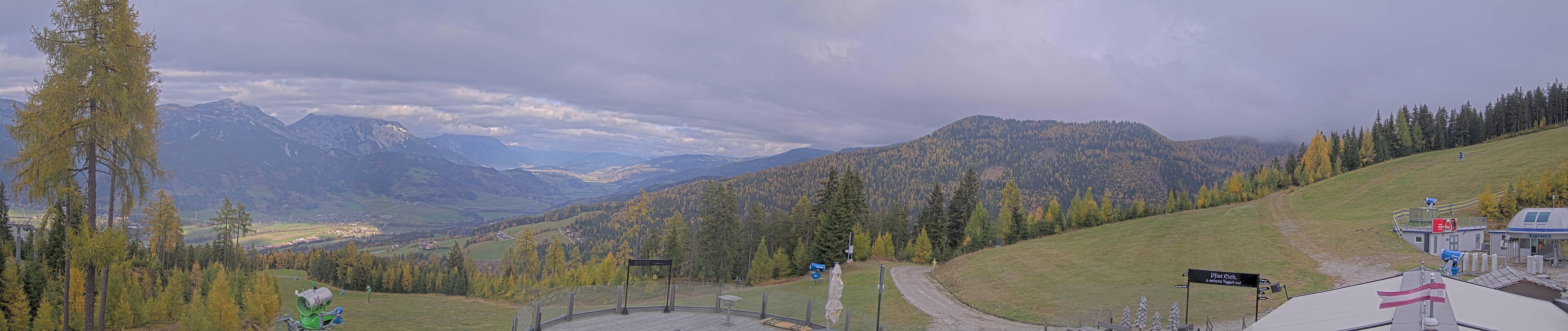 Archived image Webcam Hauser Kaibling - View towards valley Enns