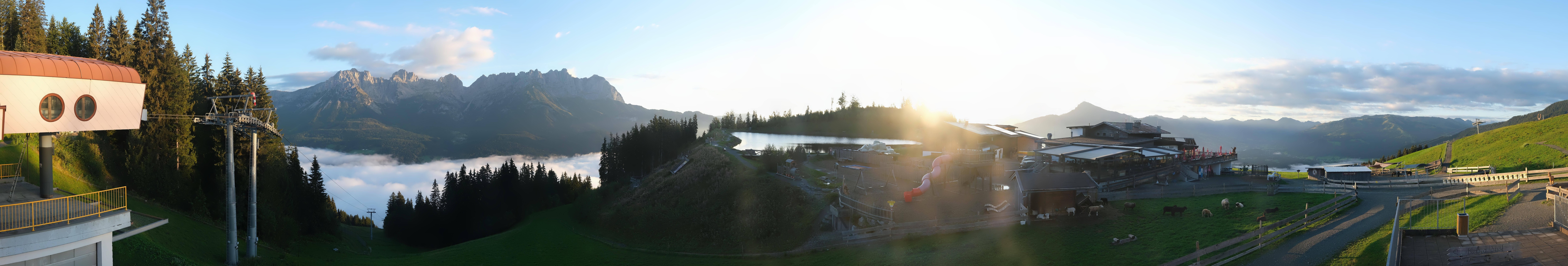 Archiv Foto Webcam Panoramasicht SkiWelt Wilder Kaiser: Astberg