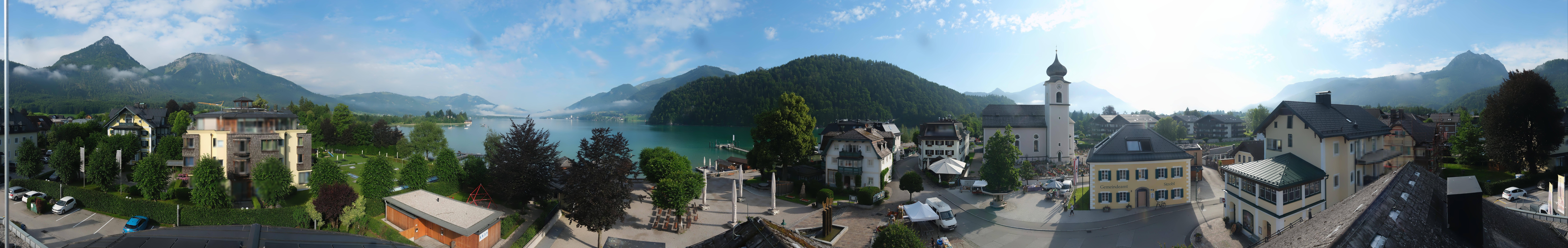 Archived image Webcam Panorama of village Strobl
