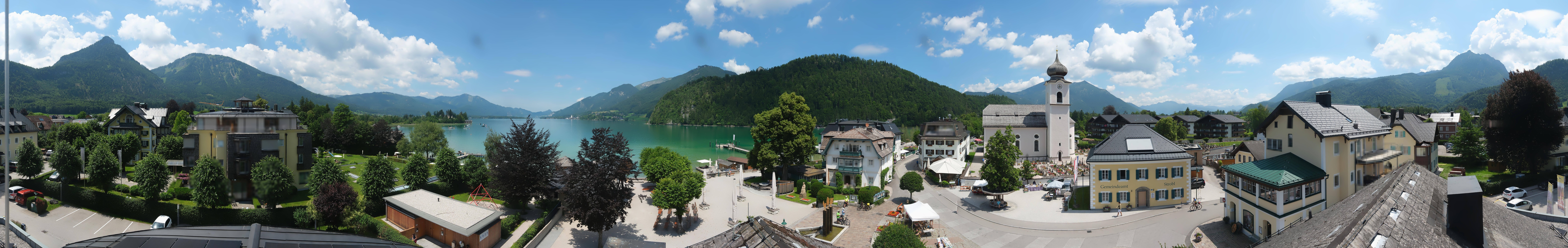Archived image Webcam Panorama of village Strobl