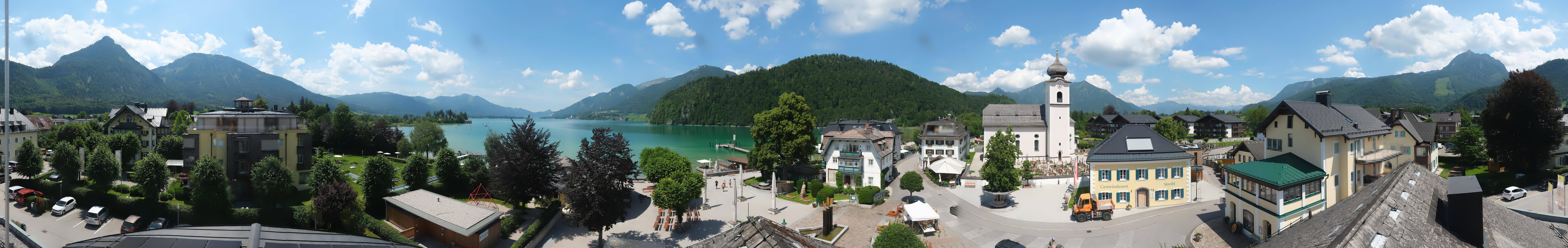 Archived image Webcam Panorama of village Strobl