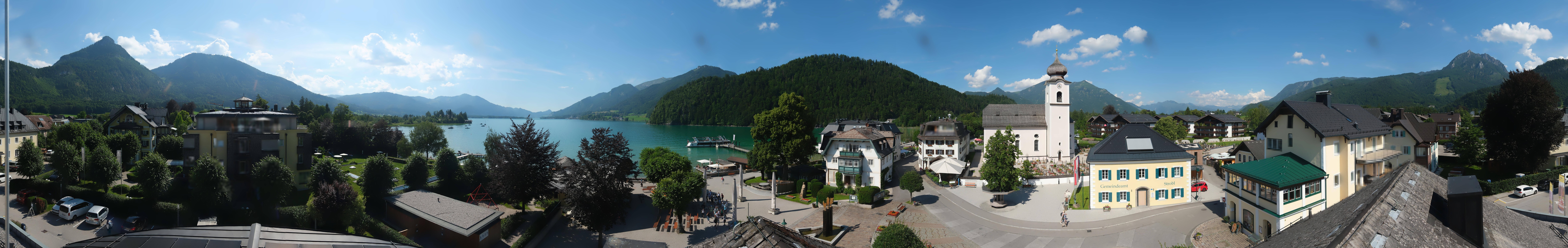 Archived image Webcam Panorama of village Strobl
