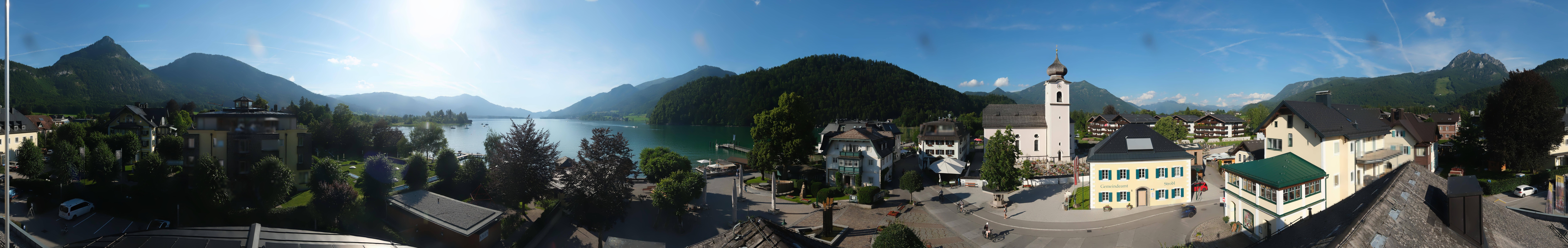 Archived image Webcam Panorama of village Strobl