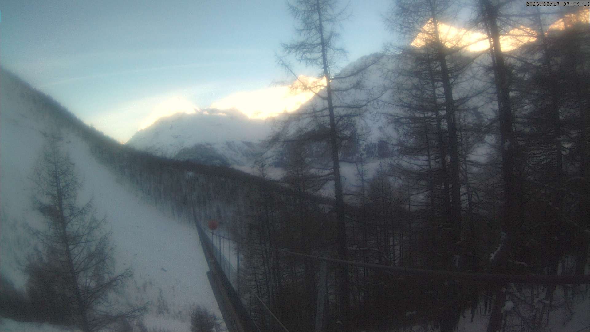 Archiv Foto Webcam Grächen: Charles Kuonen Hängebrücke