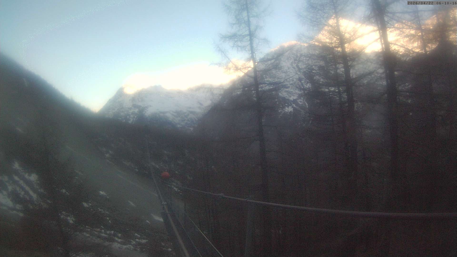 Archiv Foto Webcam Grächen: Charles Kuonen Hängebrücke