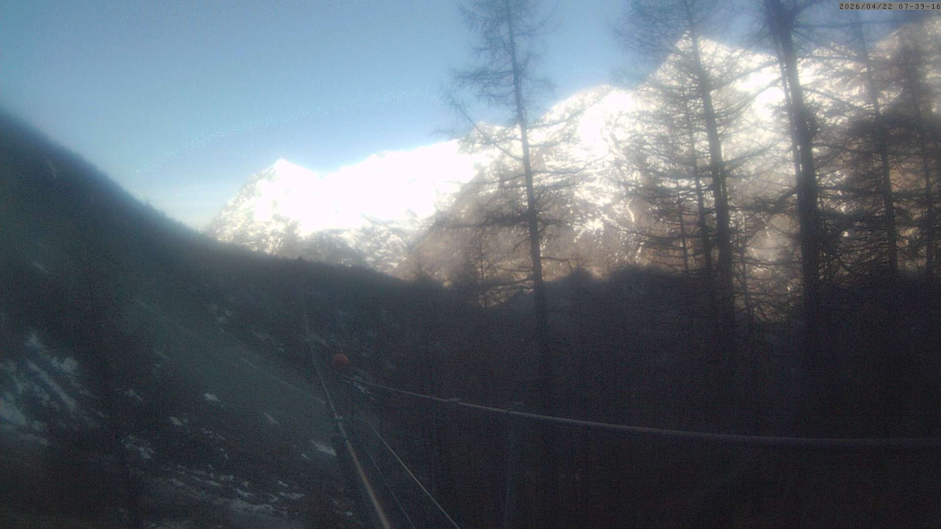 Archiv Foto Webcam Grächen: Charles Kuonen Hängebrücke