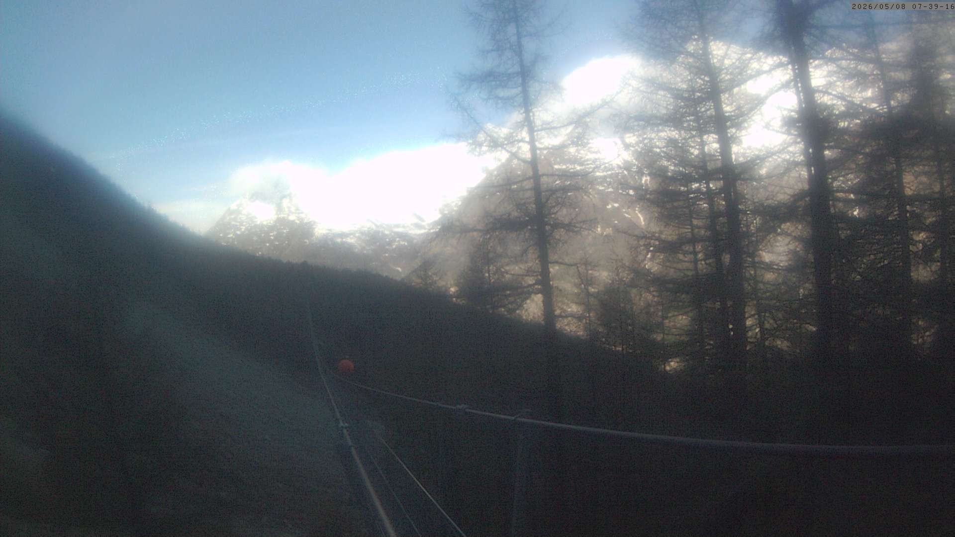 Archiv Foto Webcam Grächen: Charles Kuonen Hängebrücke