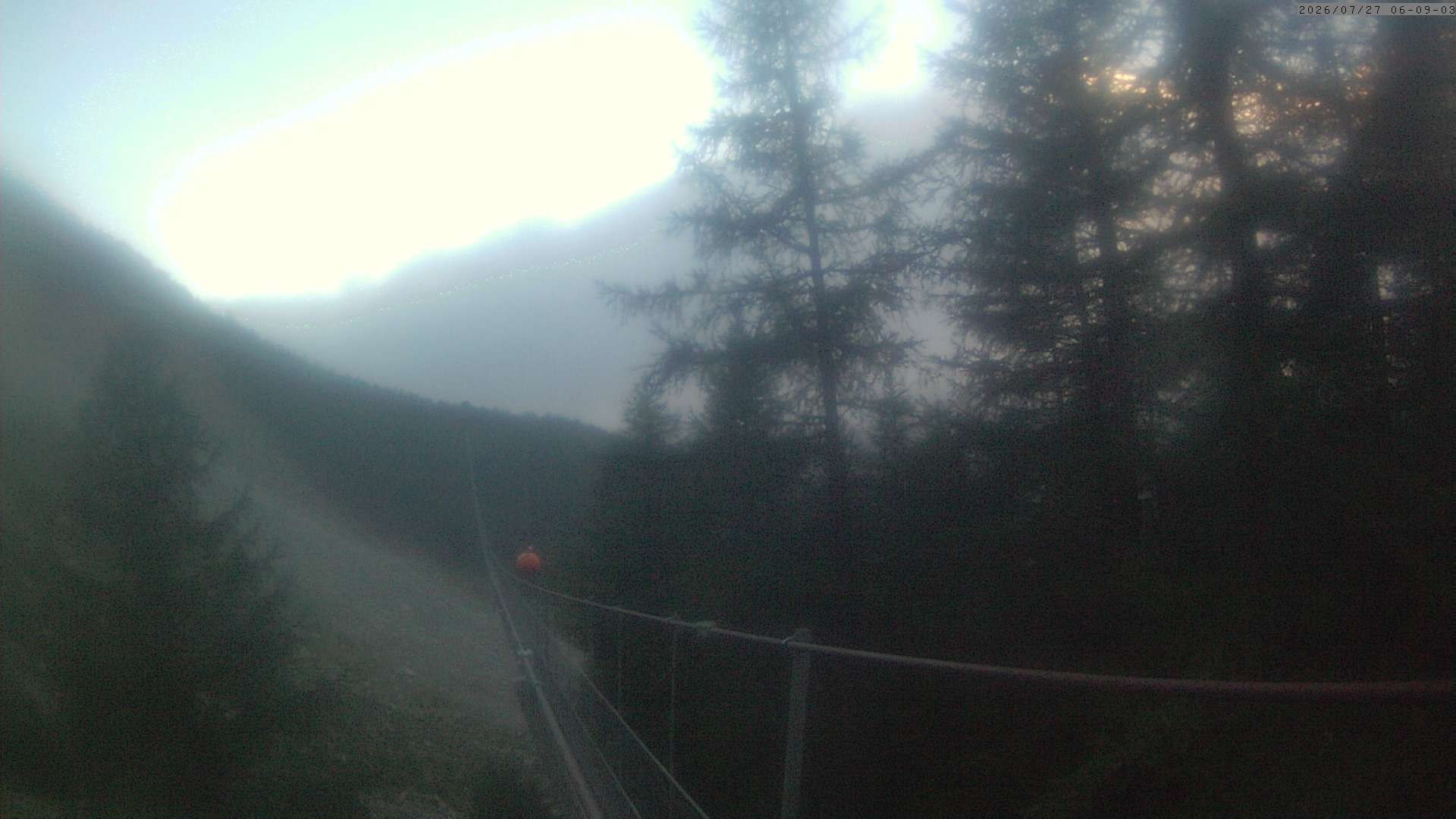 Archiv Foto Webcam Grächen: Charles Kuonen Hängebrücke