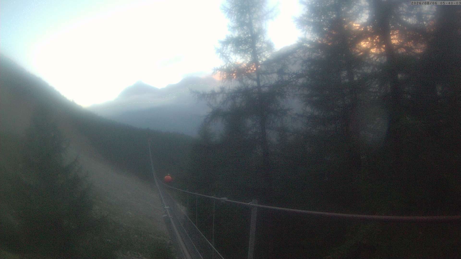 Archiv Foto Webcam Grächen: Charles Kuonen Hängebrücke