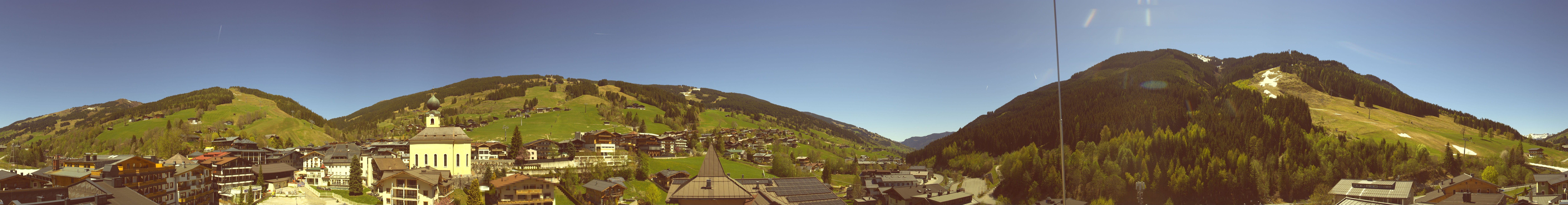 Archived image Webcam Panorama: Alpinresort Saalbach