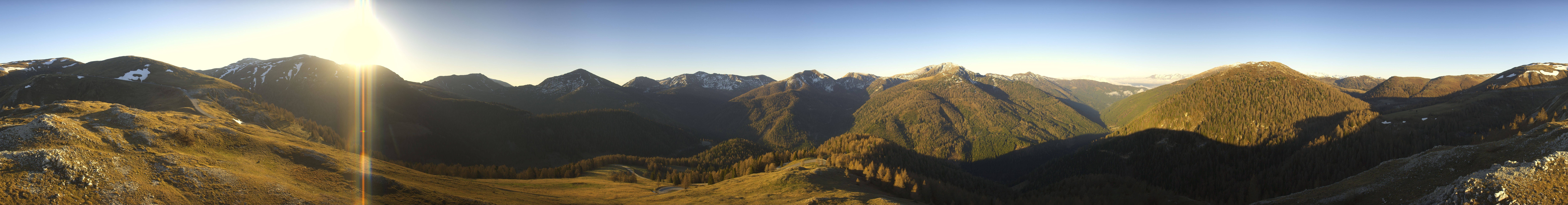 Archiv Foto Webcam Eisentalhöhe: Panorama Nockalmstraße