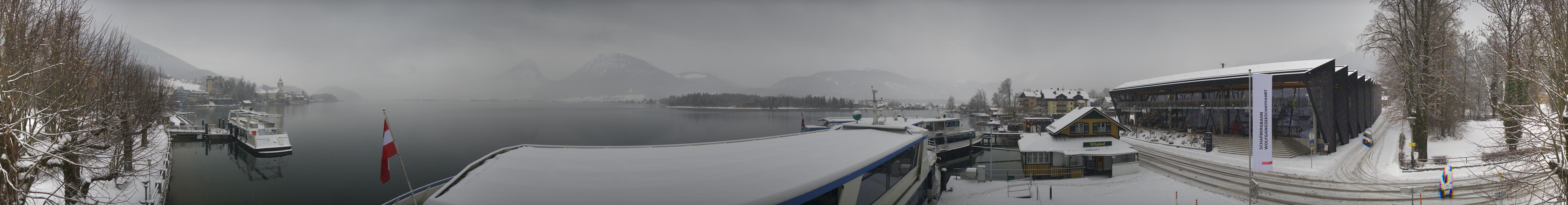 Archiv Foto Webcam Anlegesteg und Bahnhof am Wolfgangsee