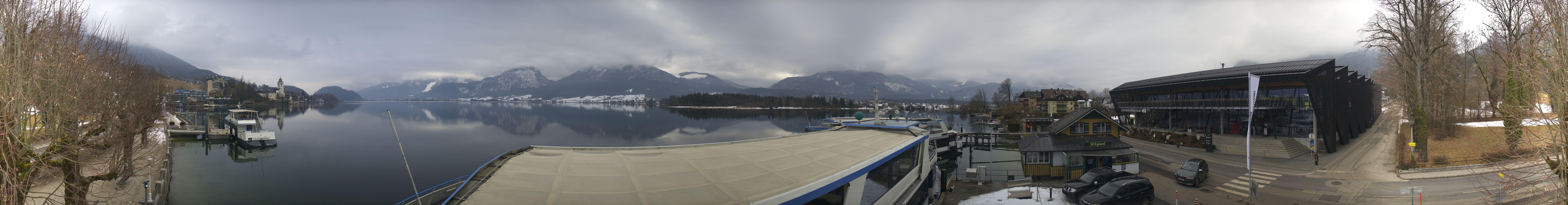 Archiv Foto Webcam Anlegesteg und Bahnhof am Wolfgangsee