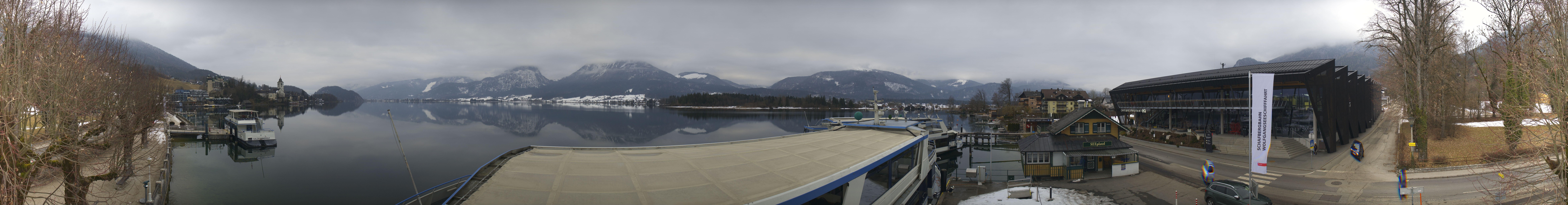 Archiv Foto Webcam Anlegesteg und Bahnhof am Wolfgangsee