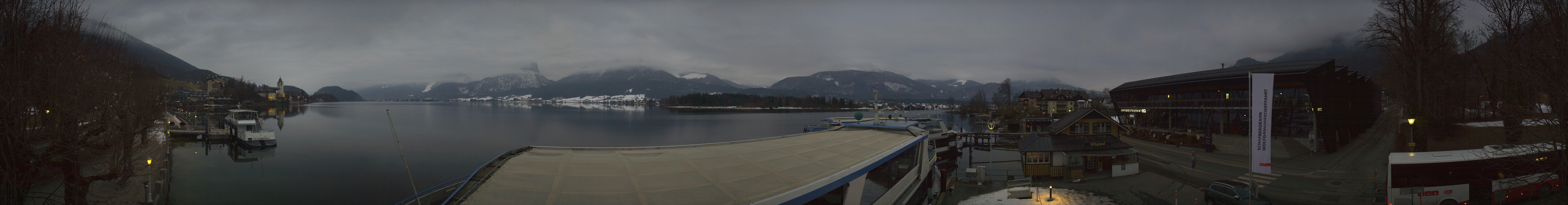 Archiv Foto Webcam Anlegesteg und Bahnhof am Wolfgangsee