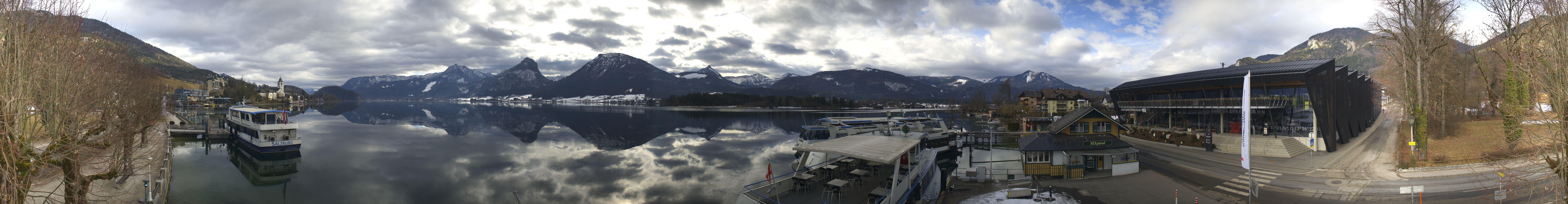 Archiv Foto Webcam Anlegesteg und Bahnhof am Wolfgangsee