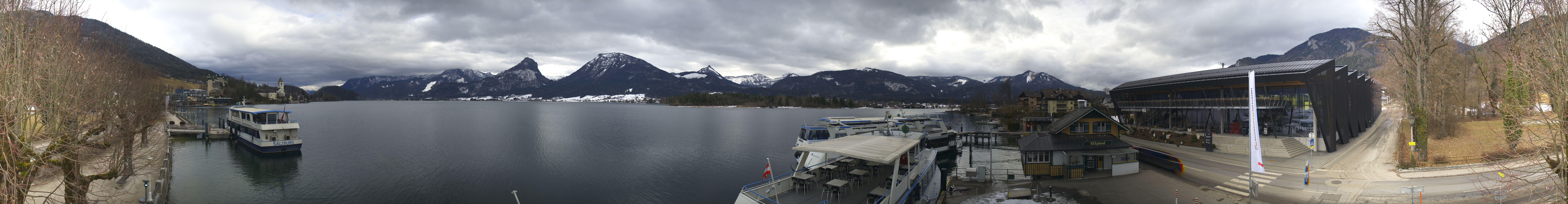 Archiv Foto Webcam Anlegesteg und Bahnhof am Wolfgangsee