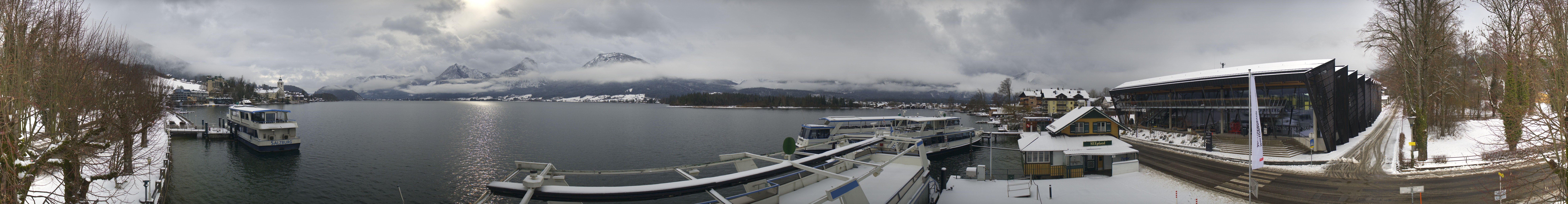 Archiv Foto Webcam Anlegesteg und Bahnhof am Wolfgangsee