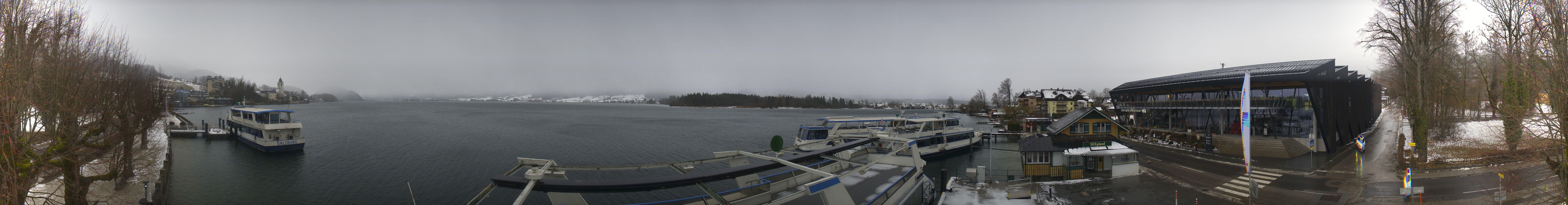 Archiv Foto Webcam Anlegesteg und Bahnhof am Wolfgangsee