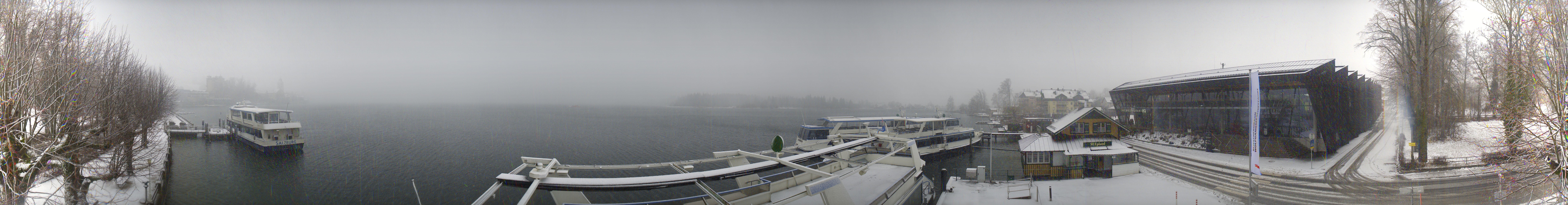 Archiv Foto Webcam Anlegesteg und Bahnhof am Wolfgangsee