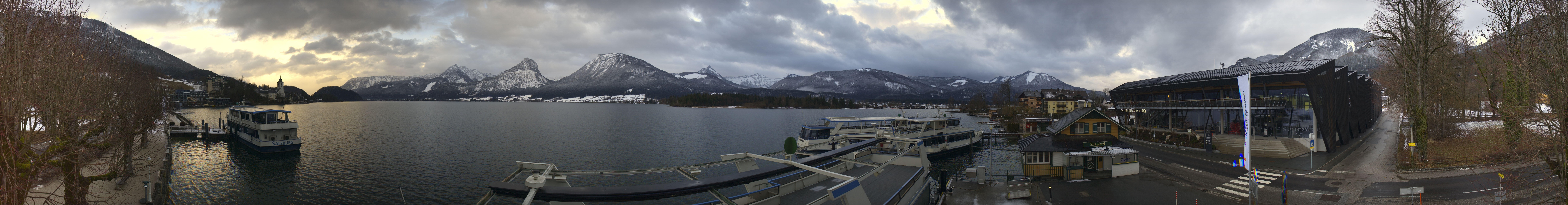 Archiv Foto Webcam Anlegesteg und Bahnhof am Wolfgangsee