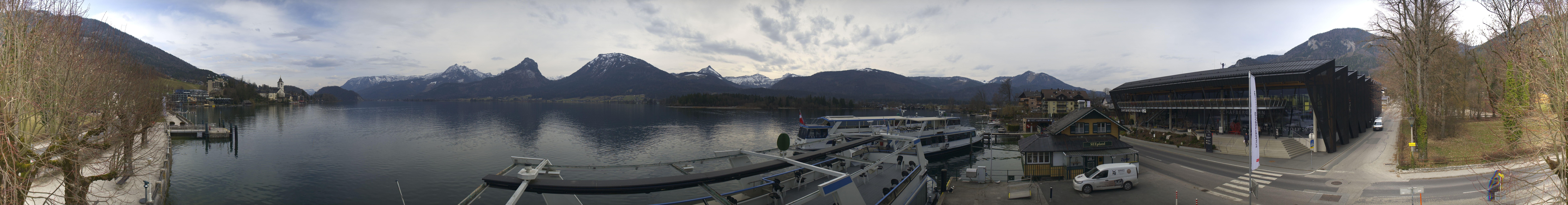 Archiv Foto Webcam Anlegesteg und Bahnhof am Wolfgangsee