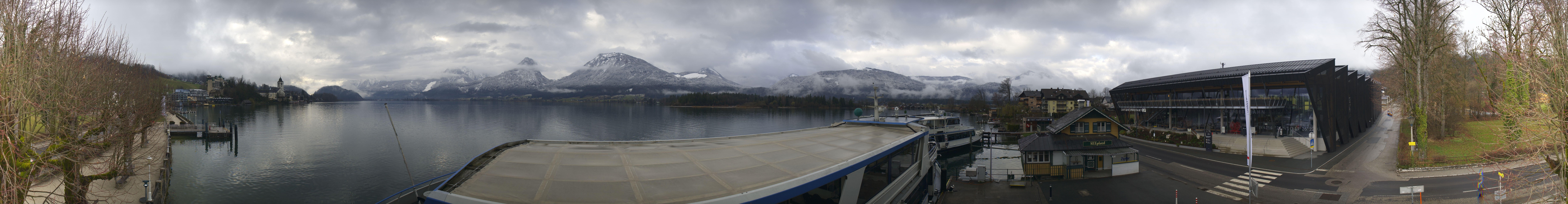 Archiv Foto Webcam Anlegesteg und Bahnhof am Wolfgangsee