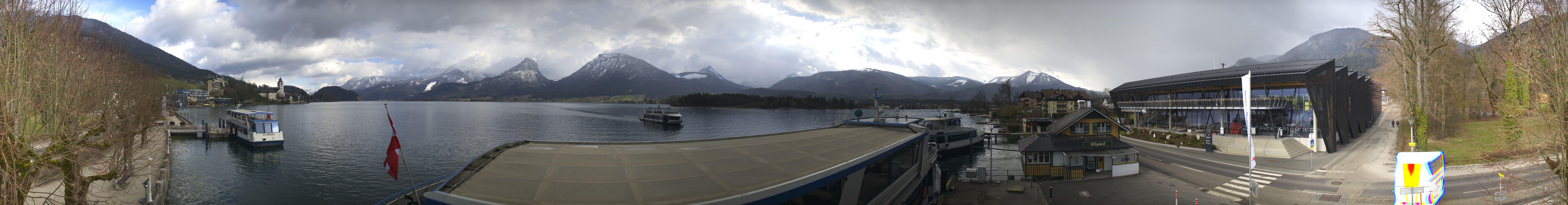 Archiv Foto Webcam Anlegesteg und Bahnhof am Wolfgangsee