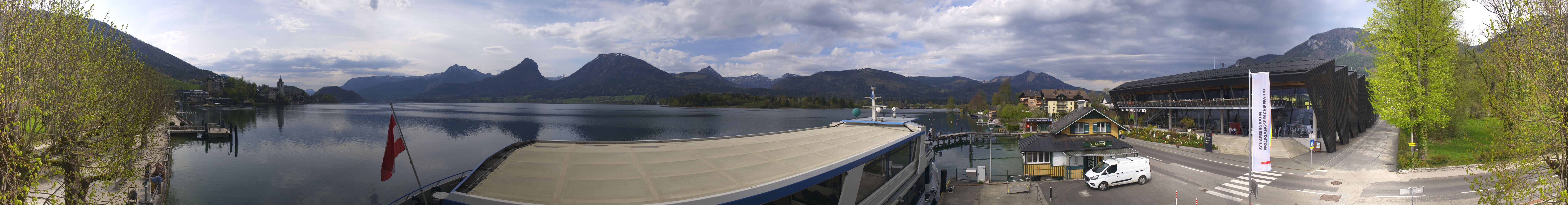 Archiv Foto Webcam Anlegesteg und Bahnhof am Wolfgangsee