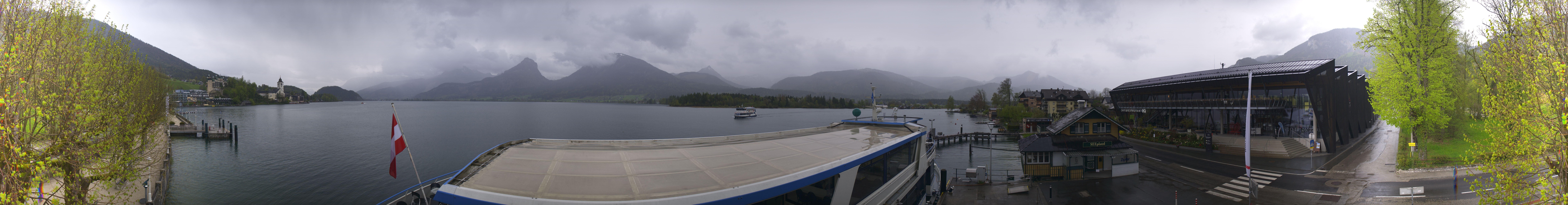 Archiv Foto Webcam Anlegesteg und Bahnhof am Wolfgangsee