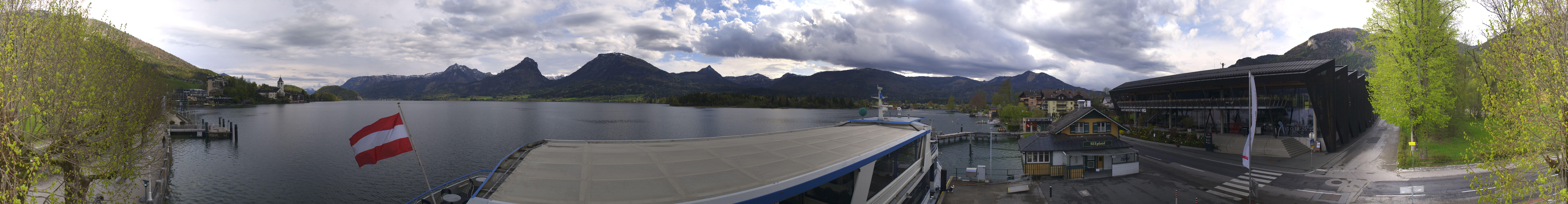 Archiv Foto Webcam Anlegesteg und Bahnhof am Wolfgangsee