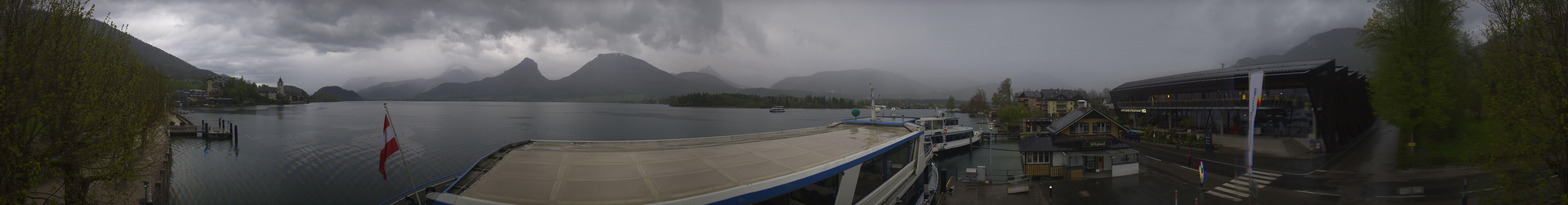 Archiv Foto Webcam Anlegesteg und Bahnhof am Wolfgangsee