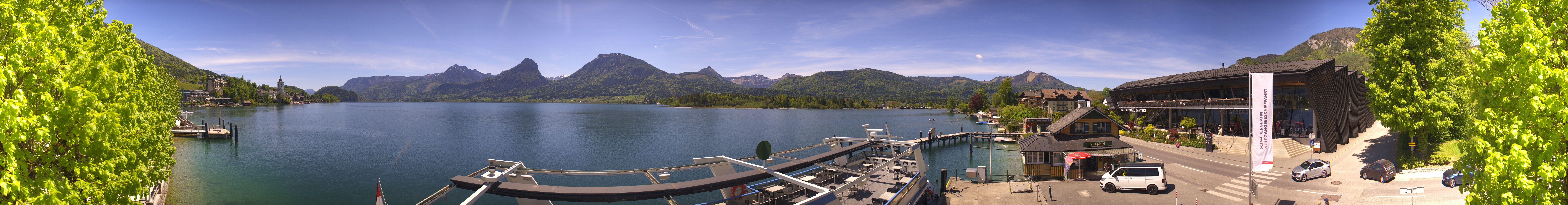 Archiv Foto Webcam Anlegesteg und Bahnhof am Wolfgangsee