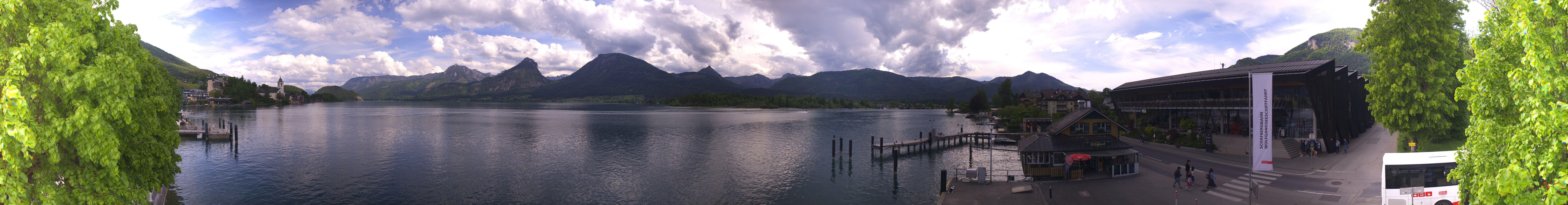 Archiv Foto Webcam Anlegesteg und Bahnhof am Wolfgangsee