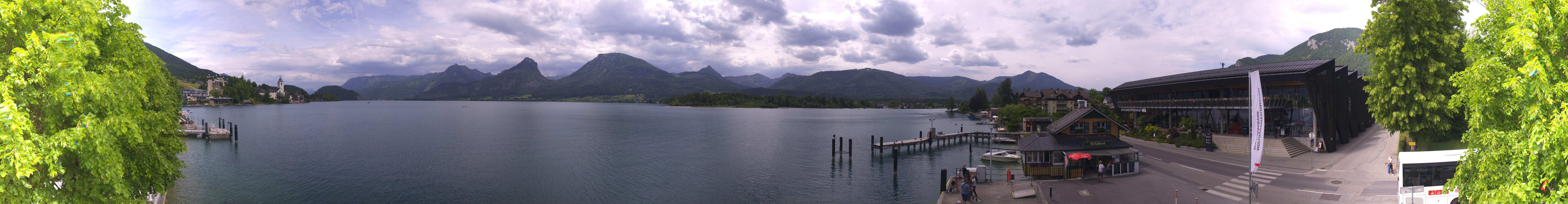 Archiv Foto Webcam Anlegesteg und Bahnhof am Wolfgangsee