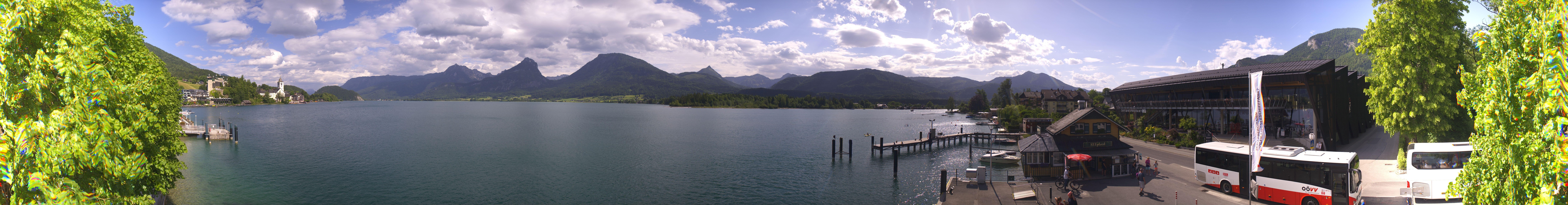 Archiv Foto Webcam Anlegesteg und Bahnhof am Wolfgangsee